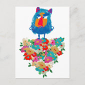 Grumpy Giant on Pastel Blooms Briefkaart (Voorkant)