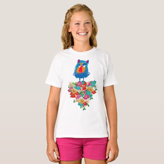 Grumpy Giant on Pastel Blooms T-shirt (Voorkant volledig)