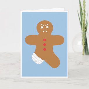 Grumpy Gingerbread Man Kerst Kaart
