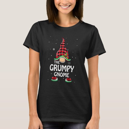 Grumpy Gnome Buffalo Pset Matching Family Christm T-shirt (Voorkant)