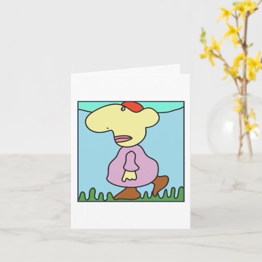 Grumpy Goes Walkcard uit Denis Gaston Art Kaart (Gele Bloem)