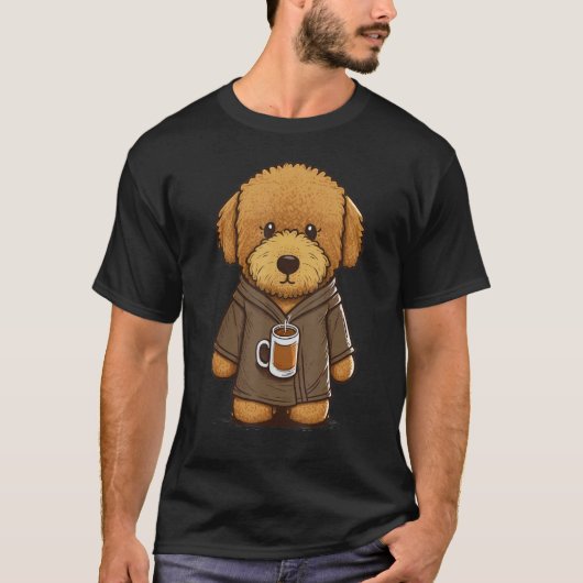 Grumpy Goldendoodle Coffee  on Coffee Golden Doodl T-shirt (Voorkant)