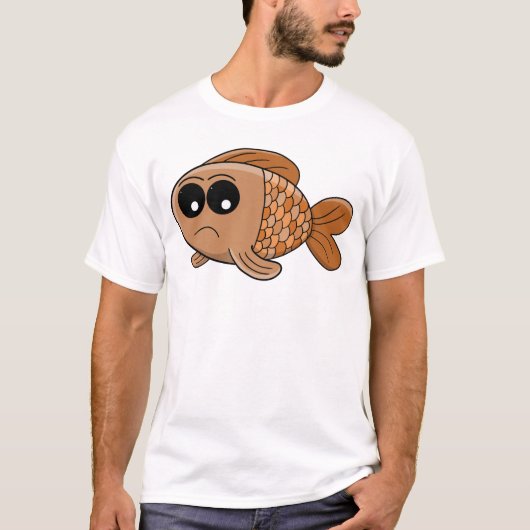 Grumpy Goldfish Cartoon T-shirt (Voorkant)