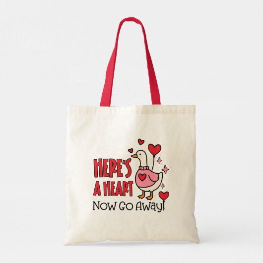 Grumpy Goose Heart Balloon Funny Tote Bag (Achterkant)