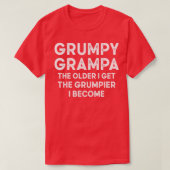 Grumpy Grampa Typografie Old Person Retro T-shirt (Design voorkant)