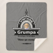Grumpy Grandpa nu weg Sherpa Deken (Voorkant)