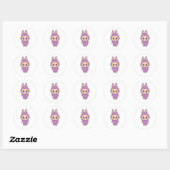 Grumpy Grape BunBite Ronde Sticker (Vel)