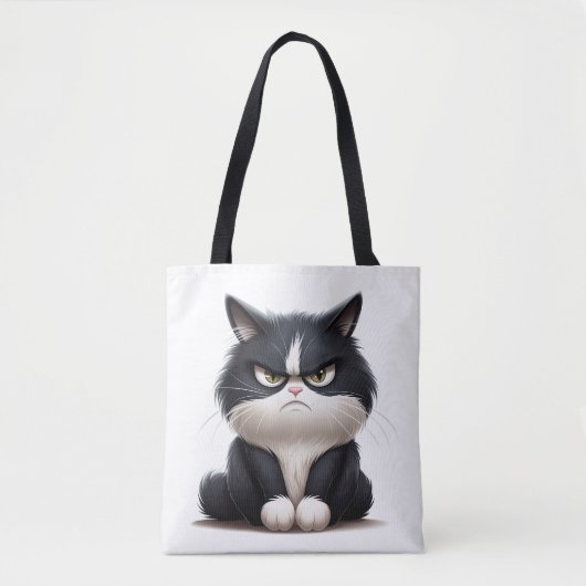 Grumpy grappige kat tote bag (Voorkant)