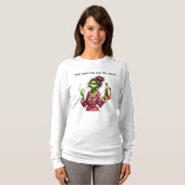 Grumpy Green Furry Vrouwen Houdt Van Cocktails T-shirt (Voorkant volledig)