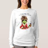 Grumpy Green Furry Vrouwen houdt van koffie T-shirt (Voorkant)