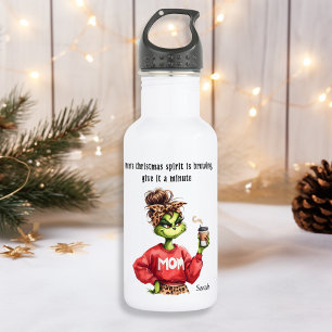 Grumpy Green Furry Vrouwen houdt van koffie Waterfles