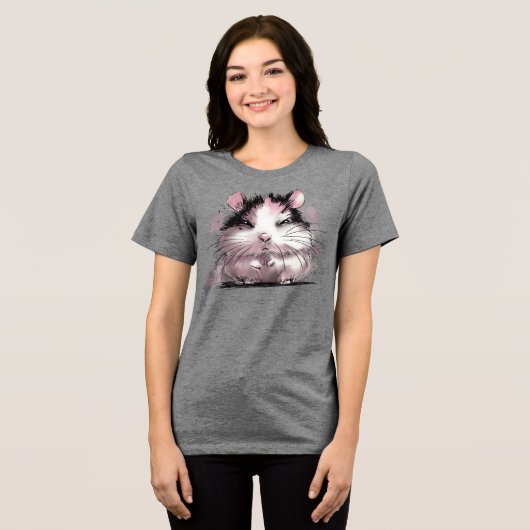 Grumpy Hamster Tri-Blend Shirt (Voorkant volledig)