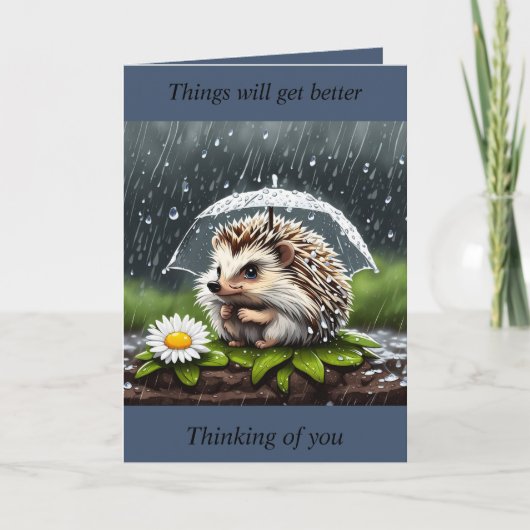 Grumpy Hedgehog - Denken aan je Kaart (Voorkant)