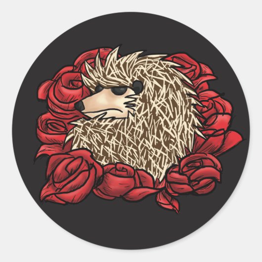 Grumpy Hedgehog Sticker (Voorkant)