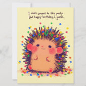 Grumpy Hedgehog Verjaardagskaart Kaart (Voorkant)