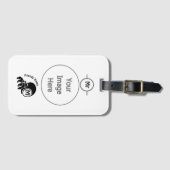 Grumpy Hermit Crab Silhouette Monogram Bagagelabel (Voorkant (horizontaal))