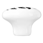 Grumpy Hermit Crab Silhouette Monogram Keramische Knop (Zijkant)