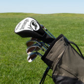 Grumpy Hermit Crab Silhouette Monogram met foto Golfheadcover (Insitu)