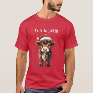 Grumpy Highland Koe Christmas T-shirt