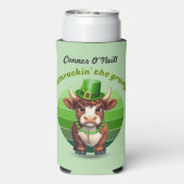 Grumpy Highland Koe St Patrick's Day Seltzer Blikjeskoeler (Seltzer Achterkant)