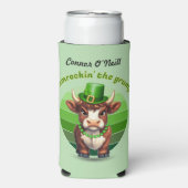 Grumpy Highland Koe St Patrick's Day Seltzer Blikjeskoeler (Seltzer Voorkant)