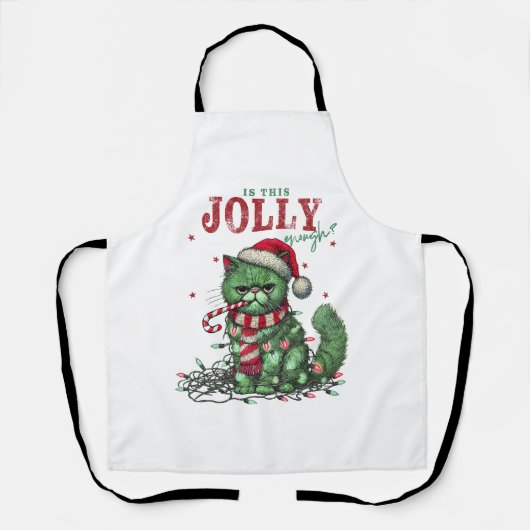 Grumpy Holiday Cat Schort (Voorkant)