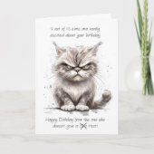 Grumpy Humor Kat 9 van de 10 Katten in een Schets  Kaart (Voorkant)