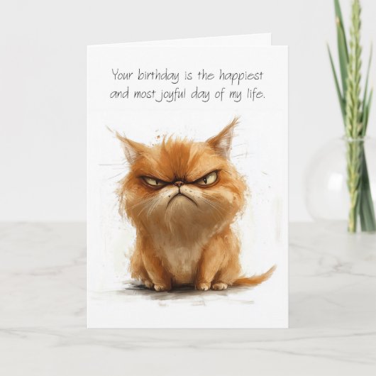 Grumpy Humor uw verjaardag is de gelukkigste dag v Kaart (Voorkant)