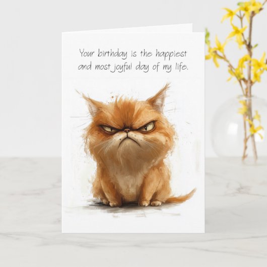 Grumpy Humor uw verjaardag is de gelukkigste dag v Kaart (Gele Bloem)