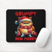 Grumpy is de nieuwe vrolijke kerstkat Sarcastic Cu Muismat (Met muis)