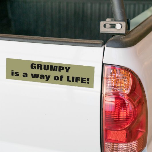 GRUMPY is een manier van leven! Bumpersticker (Op Truck)