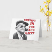 Grumpy is het nieuwe geluk kaart (Gele Bloem)