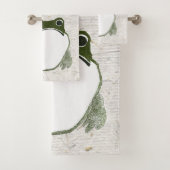 Grumpy japans kikker Toad 19e eeuw Bad Handdoek (Insitu)