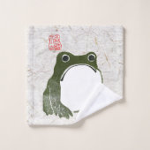 Grumpy japans kikker Toad 19e eeuw Bad Handdoek (Wasdoekje)