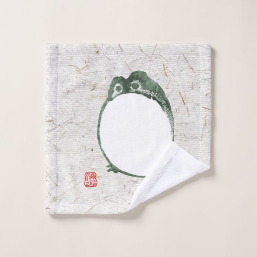 Grumpy japans kikker Toad 19e eeuw Bad Handdoek (Wasdoekje)