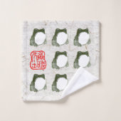 Grumpy japans kikker Toad 19e eeuw Bad Handdoek (Wasdoekje)