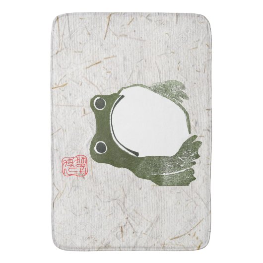 Grumpy japans kikker Toad 19e eeuw Badmat (Voorkant Verticaal)