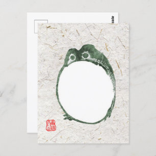 Grumpy japans kikker Toad 19e eeuw Briefkaart