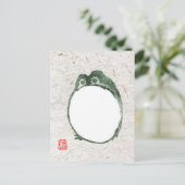 Grumpy japans kikker Toad 19e eeuw Briefkaart (Staand voorkant)