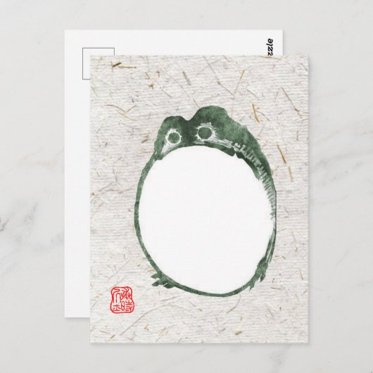 Grumpy japans kikker Toad 19e eeuw Briefkaart (Voorkant / Achterkant)