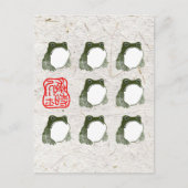 Grumpy japans kikker Toad 19e eeuw Briefkaart (Voorkant)