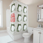 Grumpy japans kikker Toad 19e eeuw Douchegordijn (In situ)