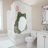 Grumpy japans kikker Toad 19e eeuw Douchegordijn (In situ)