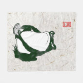 Grumpy japans kikker Toad 19e eeuw Fleece Deken (Voorkant (Horizontaal))