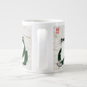 Grumpy japans kikker Toad 19e eeuw Grote Koffiekop (Achterkant)