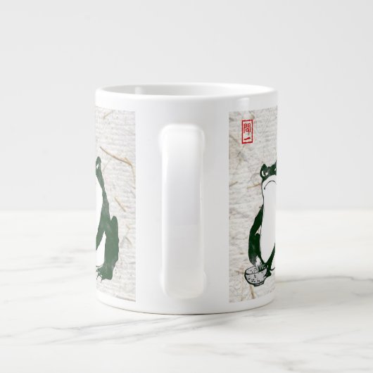 Grumpy japans kikker Toad 19e eeuw Grote Koffiekop (Achterkant)