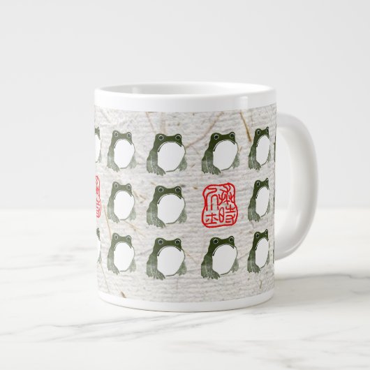 Grumpy japans kikker Toad 19e eeuw Grote Koffiekop (Voorkant rechts)