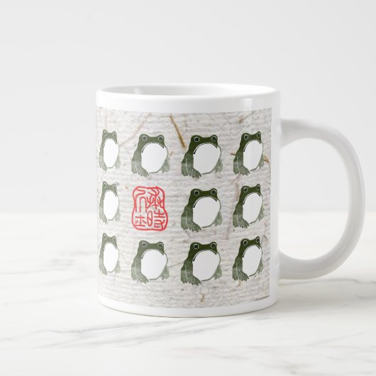 Grumpy japans kikker Toad 19e eeuw Grote Koffiekop (Rechts)