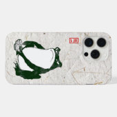 Grumpy japans kikker Toad 19e eeuw iPhone Hoesje (Achterkant horizontaal)
