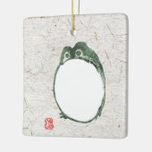 Grumpy japans kikker Toad 19e eeuw Keramisch Ornament (Links)